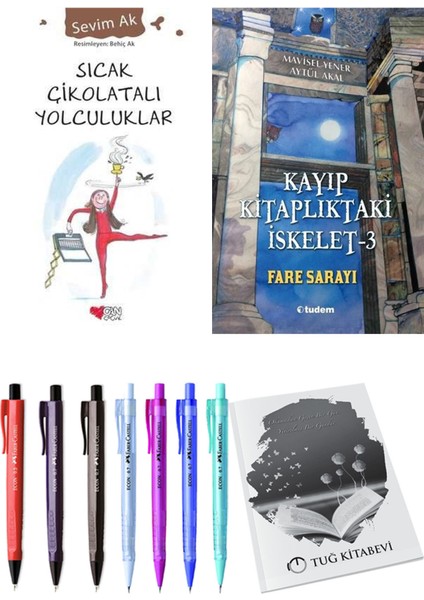 Kayıp Kitaplıktaki Iskelet 3 Fare Sarayı ve Sıcak Çikolatalı Yolculuklar 2'li Set - Kalem