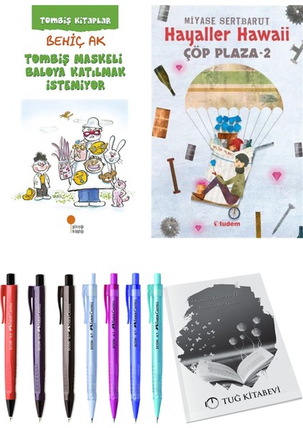 Çöp Plaza 2 Hayaller Hawaii ve Tombiş Maskeli Baloya Katılmak İstemiyor 2'li Set - Kalem