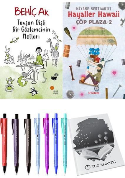 Çöp Plaza 2 Hayaller Hawaii ve Tavşan Dişli Bir Gözlemcinin Notları 2'li Set - Kalem