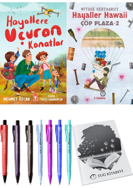 Çöp Plaza 2 Hayaller Hawaii ve Hayallere Uçuran Kanatlar 2'li Set - Kalem