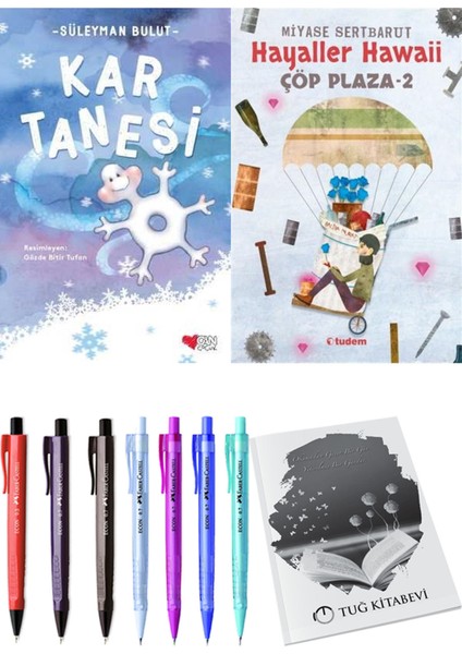 Çöp Plaza 2 Hayaller Hawaii ve Kar Tanesi 2'li Set - Kalem