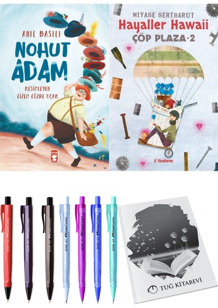 Çöp Plaza 2 Hayaller Hawaii ve Nohut Adam 2'li Set - Kalem