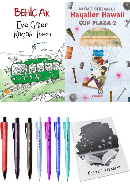 Çöp Plaza 2 Hayaller Hawaii ve Eve Giden Küçük Tren 2'li Set - Kalem