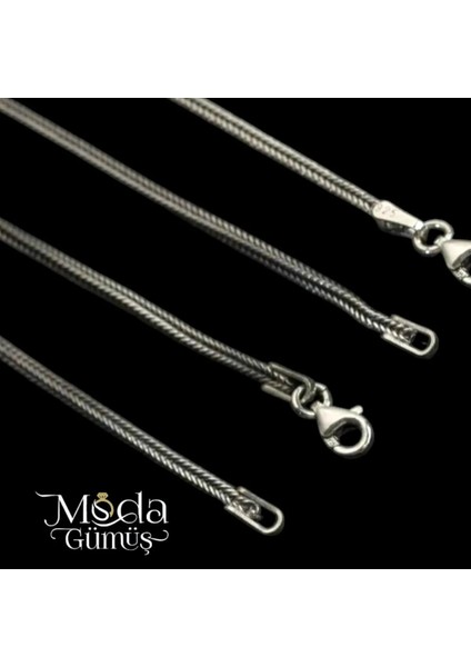 925 Ayar Gümüş 1.6 mm Oksitli Tilki Kuyruğu Kolye Bileklik Set fırsatları
