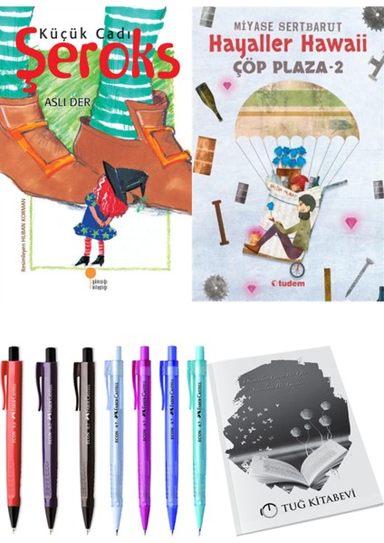 Çöp Plaza 2 Hayaller Hawaii ve Küçük Cadı Şeroks 2'li Set - Kalem