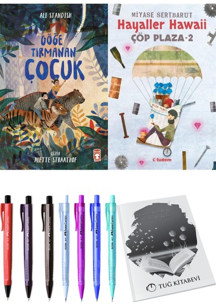 Çöp Plaza 2 Hayaller Hawaii ve Göğe Tırmanan Çocuk 2'li Set - Kalem