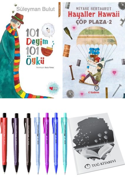 Çöp Plaza 2 Hayaller Hawaii ve 101 Deyim 101 Öykü Süleyman Bulut 2'li Set - Kalem