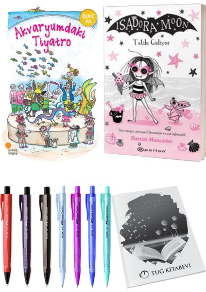 Isadora Moon 11 Tatile Gidiyor ve Akvaryumdaki Tiyatro 2'li Set - Kalem