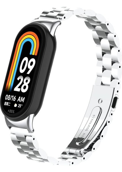 Xiaomi Mi Band 8 Krd-04 Metal Kordon-Gümüş