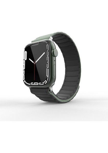 Apple Watch 44MM KRD-122 Silikon Kordon Strap Kayış-Kahverengi-Krem fiyatları