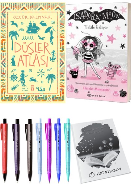 Isadora Moon 11 Tatile Gidiyor ve Düşler Atlası 2'li Set - Kalem