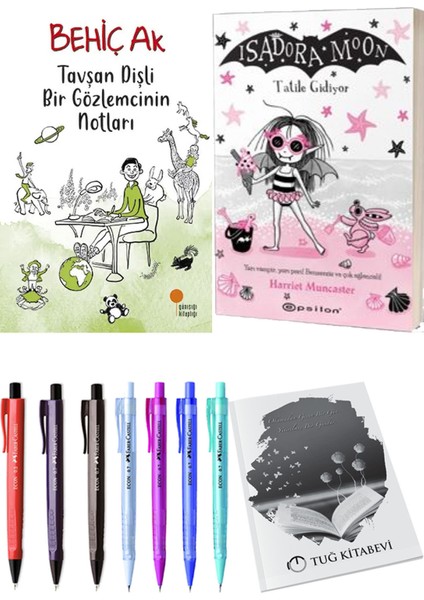 Isadora Moon 11 Tatile Gidiyor ve Tavşan Dişli Bir Gözlemcinin Notları 2'li Set - Kalem