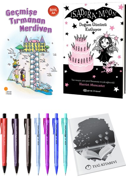 Isadora Moon 4 Doğum Gününü Kutluyor ve Geçmişe Tırmanan Merdiven 2'li Set - Kalem