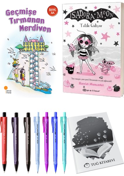 Isadora Moon 11 Tatile Gidiyor ve Geçmişe Tırmanan Merdiven 2'li Set - Kalem