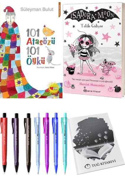 Isadora Moon 11 Tatile Gidiyor ve 101 Atasözü 101 Öykü Süleyman Bulut 2'li Set - Kalem