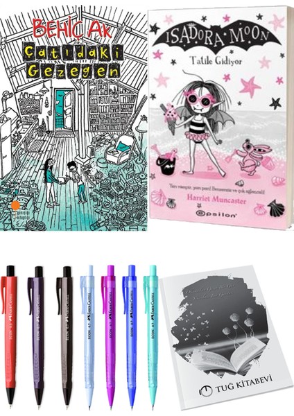 Isadora Moon 11 Tatile Gidiyor ve Çatıdaki Gezegen 2'li Set - Kalem
