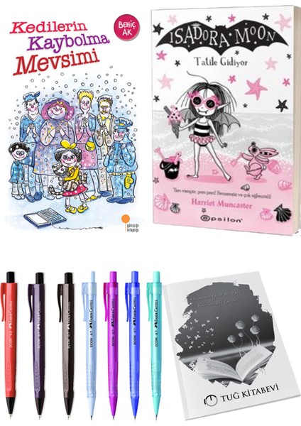 Isadora Moon 11 Tatile Gidiyor ve Kedilerin Kaybolma Mevsimi 2'li Set - Kalem