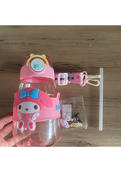 Sanrio Kawaii Pompompurin Kuromi Cinnamoroll Suluk Matara 3D Yapışkanlı Sticker Okul Su Şişesi fırsatları