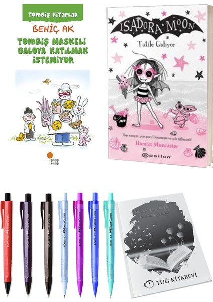 Isadora Moon 11 Tatile Gidiyor ve Tombiş Maskeli Baloya Katılmak İstemiyor 2'li Set - Kalem