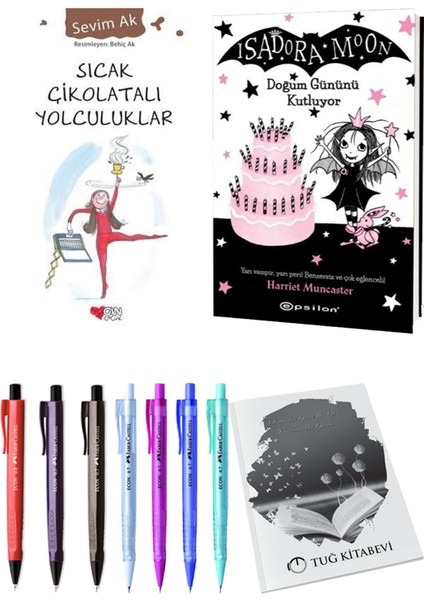 Isadora Moon 4 Doğum Gününü Kutluyor ve Sıcak Çikolatalı Yolculuklar 2'li Set - Kalem