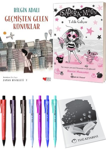 Isadora Moon 11 Tatile Gidiyor ve Zaman Bisikleti 2 Geçmişten Gelen Konuklar 2'li Set - Kalem