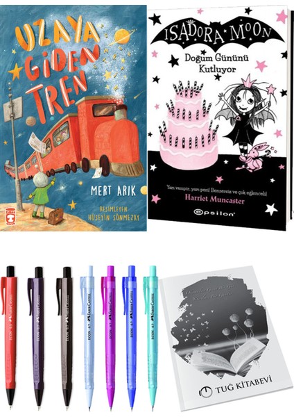 Isadora Moon 4 Doğum Gününü Kutluyor ve Uzaya Giden Tren 2'li Set - Kalem