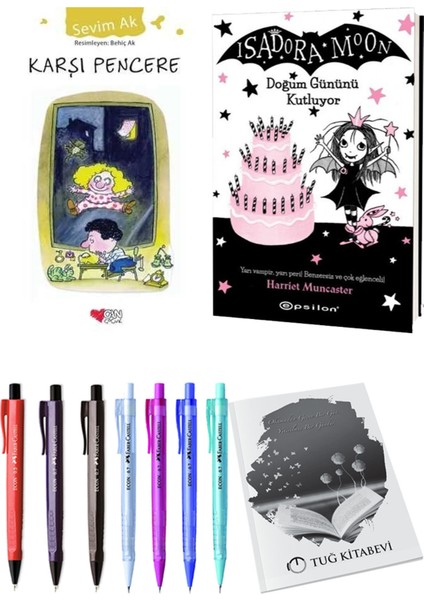 Isadora Moon 4 Doğum Gününü Kutluyor ve Karşı Pencere 2'li Set - Kalem