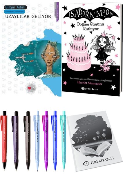 Isadora Moon 4 Doğum Gününü Kutluyor ve Uzaylılar Geliyor 2'li Set - Kalem