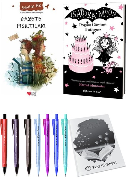 Isadora Moon 4 Doğum Gününü Kutluyor ve Gazete Fısıltıları 2'li Set - Kalem