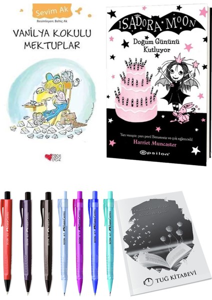 Isadora Moon 4 Doğum Gününü Kutluyor ve Vanilya Kokulu Mektuplar 2'li Set - Kalem
