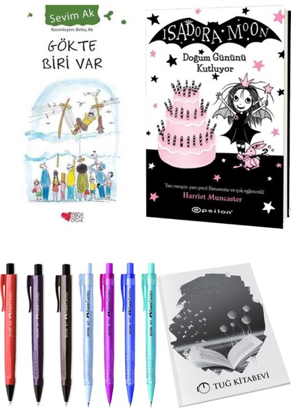Isadora Moon 4 Doğum Gününü Kutluyor ve Gökte Biri Var 2'li Set - Kalem