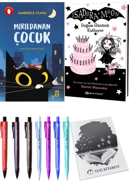 Isadora Moon 4 Doğum Gününü Kutluyor ve Mırıldanan Çocuk 2'li Set - Kalem