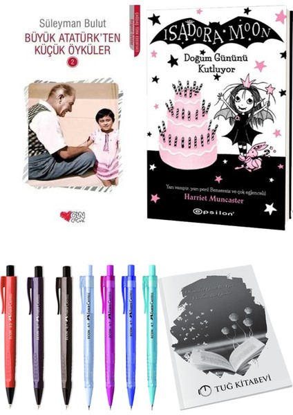 Isadora Moon 4 Doğum Gününü Kutluyor ve Büyük Atatürk'ten Küçük Öyküler 2 2'li Set - Kalem