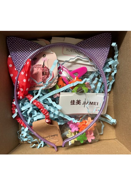 Kız Çocukları Için 6lı Toka Hediye Kutu- B Modeli