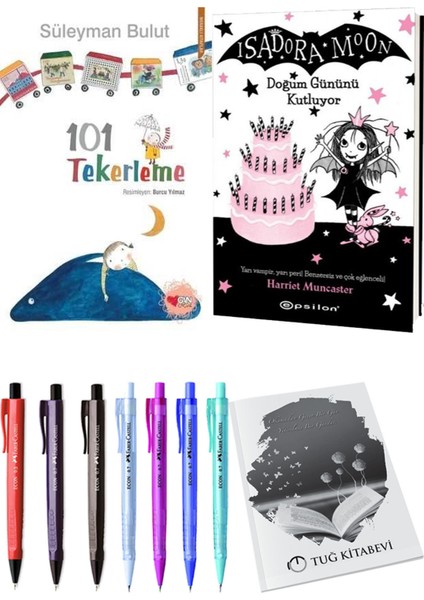 Isadora Moon 4 Doğum Gününü Kutluyor ve 101 Tekerleme 2'li Set - Kalem