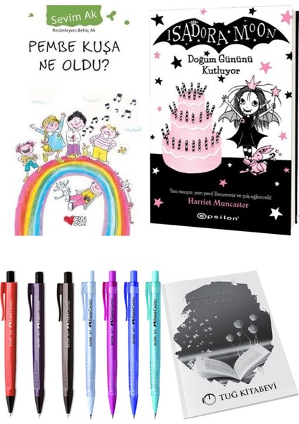 Isadora Moon 4 Doğum Gününü Kutluyor ve Pembe Kuşa Ne Oldu? 2'li Set - Kalem