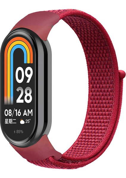 Xiaomi Mi Band 9 Zore Krd-03 Hasır Kordon-Kırmızı