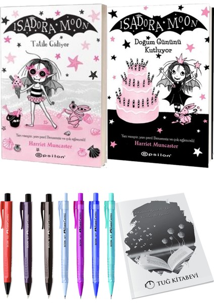 Isadora Moon 4 Doğum Gününü Kutluyor ve Isadora Moon 11 Tatile Gidiyor 2'li Set - Kalem