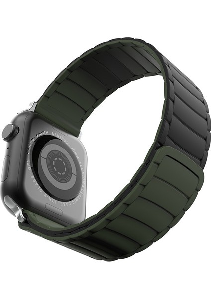 Apple Watch 10 42MM KRD-122 Silikon Kordon Strap Kayış-Mint Lila modelleri