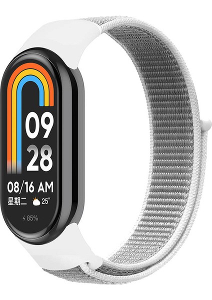 Xiaomi Mi Band 9 Zore Krd-03 Hasır Kordon-Beyaz