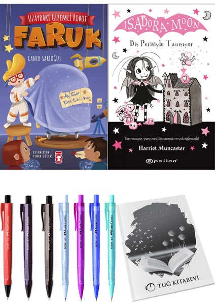 Isadora Moon 13 Diş Perisiyle Tanışıyor ve Uzaydaki Gizemli Robot Faruk 2'li Set - Kalem
