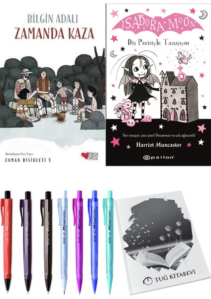 Isadora Moon 13 Diş Perisiyle Tanışıyor ve Zamanda Bisikleti 3 Zamanda Kaza 2'li Set - Kalem