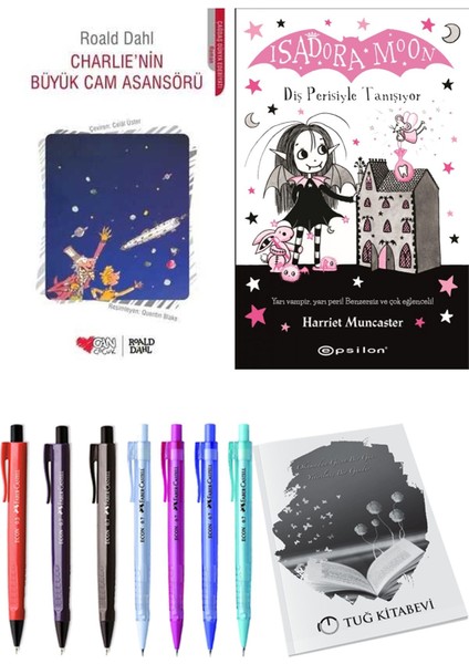 Isadora Moon 13 Diş Perisiyle Tanışıyor ve Charlie'nin Büyük Cam Asansörü 2'li Set - Kalem