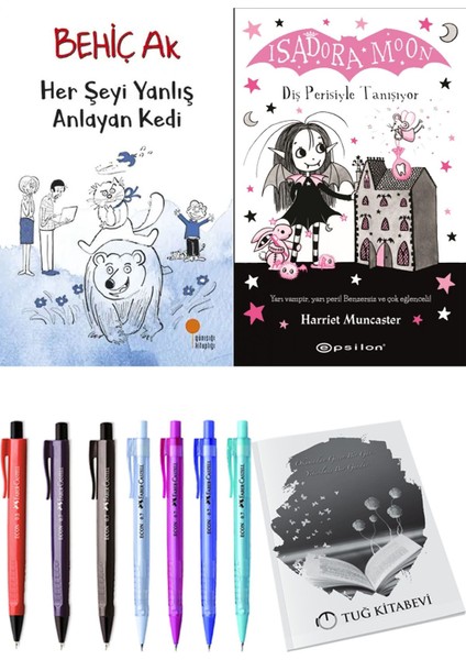 Isadora Moon 13 Diş Perisiyle Tanışıyor ve Her Şeyi Yanlış Anlayan Kedi 2'li Set - Kalem