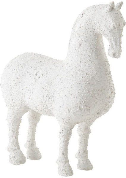 Pembe Palamino At Figürü Biblolar, 28x13x33 cm, Poliresin Malzeme