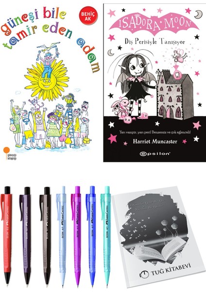 Isadora Moon 13 Diş Perisiyle Tanışıyor ve Güneşi Bile Tamir Eden Adam 2'li Set - Kalem