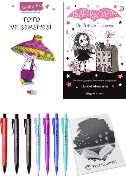 Isadora Moon 13 Diş Perisiyle Tanışıyor ve Toto ve Şemsiyesi 2'li Set - Kalem