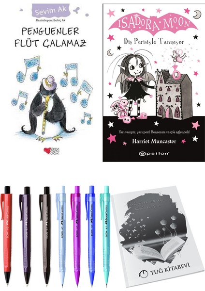 Isadora Moon 13 Diş Perisiyle Tanışıyor ve Penguenler Flüt Çalamaz 2'li Set - Kalem