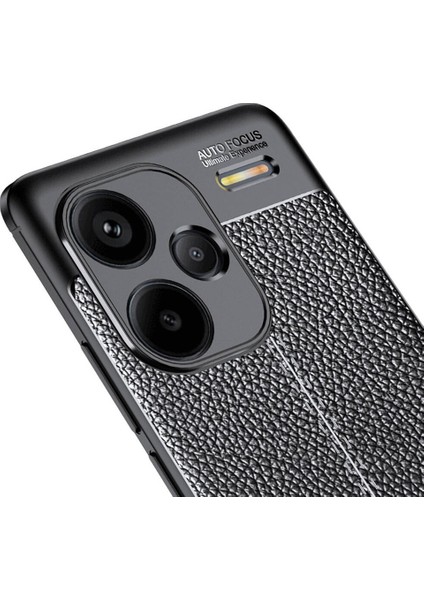 Xiaomi Redmi Note 13 Pro Plus 5g Kılıf Niss Deri Desen Silikon + Ekran Koruyucu