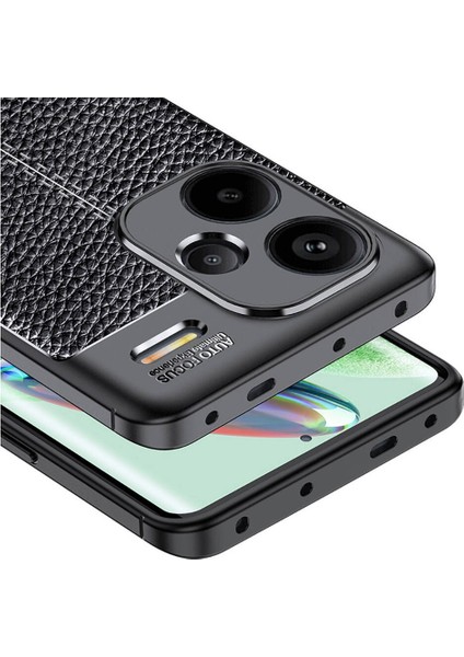Xiaomi Redmi Note 13 Pro Plus 5g Kılıf Niss Deri Desen Silikon + Ekran Koruyucu